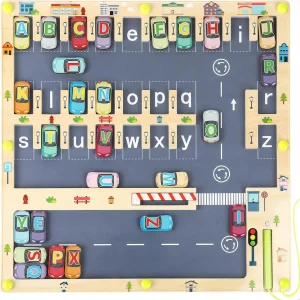Wooden Magnetic Alphabet Toys, Educational Sensory Maze Puzzle for Toddlers, Sustainable and Durable, Birthday Gift Set for Kids