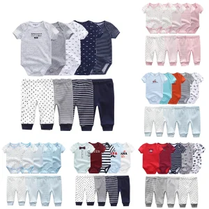 9 Pcs/Lot Unisex Newborn Bodysuits+ Pants